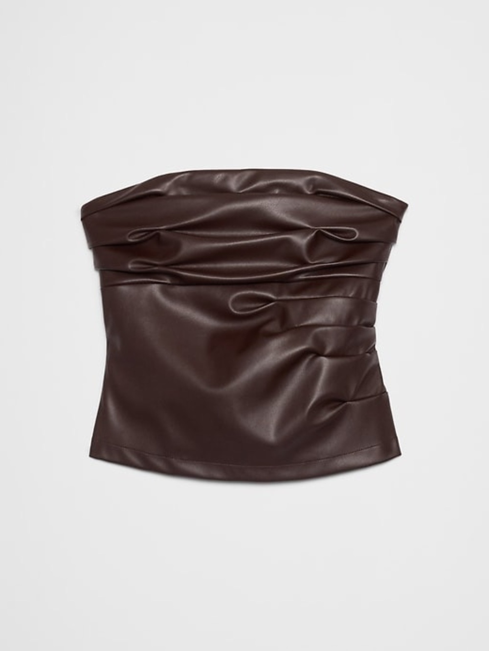 Banana Republic Vegan Leather Pleated Bustier